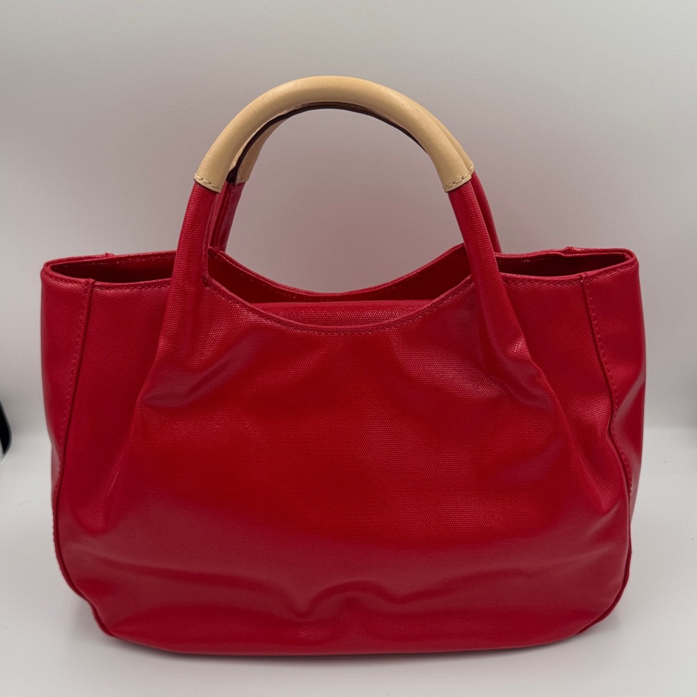 Kate Spade Red Tote with Cream Handles - Picture 4 of 11